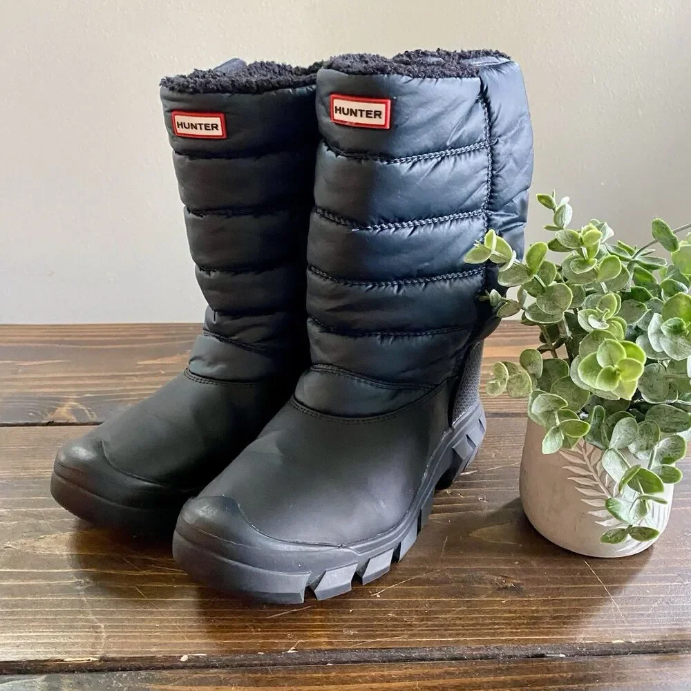 Hunter Intrepid Snow Boot Toddler / Little Kid Black Waterproof Boys 4 / Girls 5